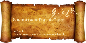 Gaunersdorfer Ámon névjegykártya